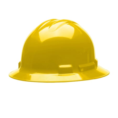 Cordova Ratchet, 4-Point, Duo Safety, Hard Hat, Full Brim, Yellow H34R2